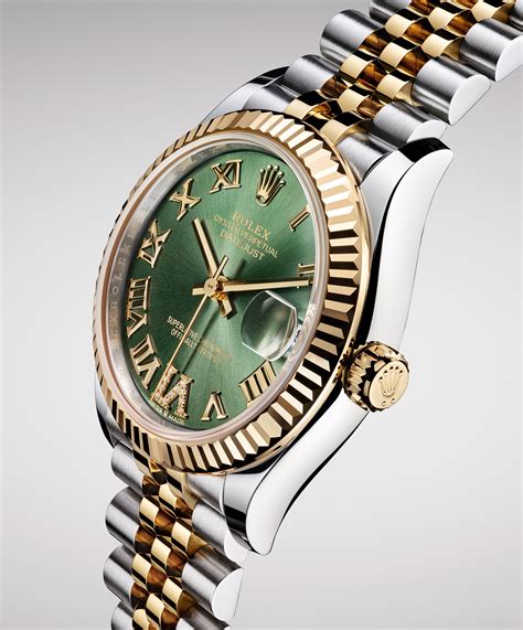 rolex oyster perpetual datejust 31 green